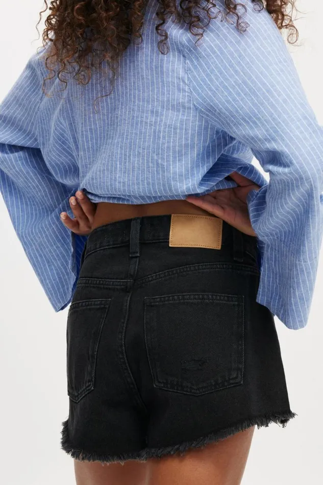 Cheeky Denim Short Graphite Black Women Cotton On Shorts