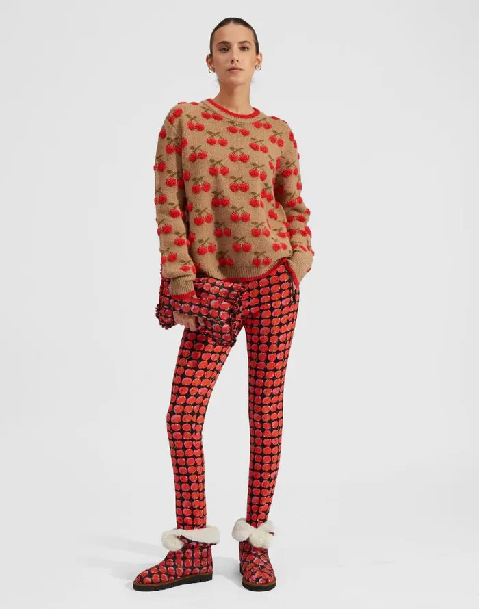 Cherry Sweater Camelred Women La Double J Knitwear Cherry Sweater Camelred Women La Double J Knitwear