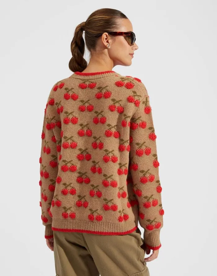Cherry Sweater Camelred Women La Double J Knitwear Cherry Sweater Camelred Women La Double J Knitwear