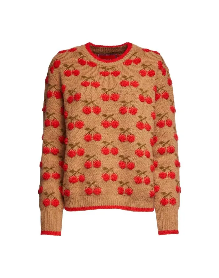 Cherry Sweater Camelred Women La Double J Knitwear Cherry Sweater Camelred Women La Double J Knitwear