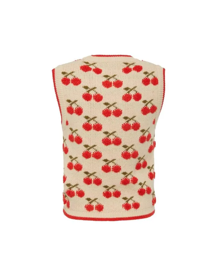 Cherry Vest Off White Women La Double J Knitwear