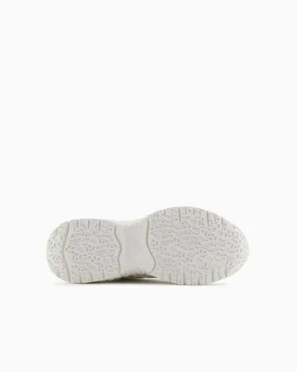 Chunky Sneakers With Contrasting Inserts Green Women Armani Sneakers Chunky Sneakers With Contrasting Inserts Green Women Armani Sneakers