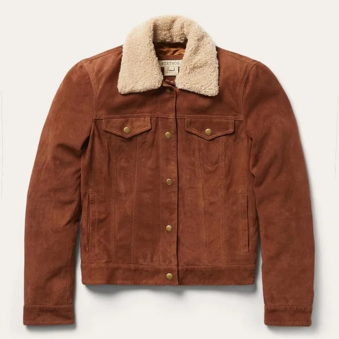 Classic Bomber Jacket Brown Women Stetson Jackets