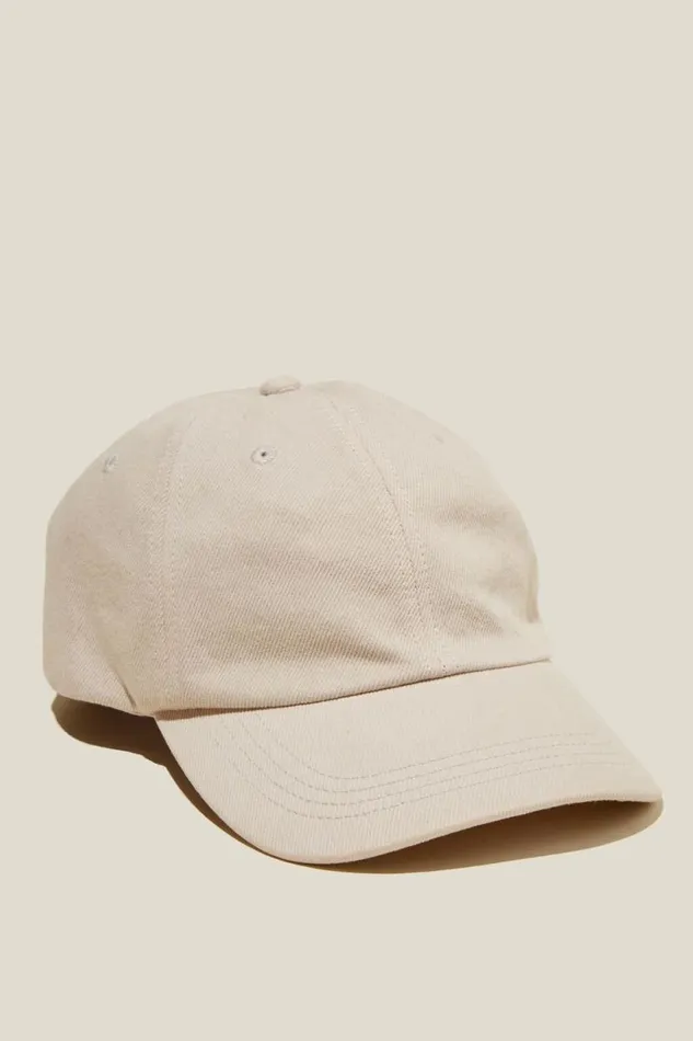 Classic Dad Cap Washed Denimsoft Taupe Women Cotton On Hats