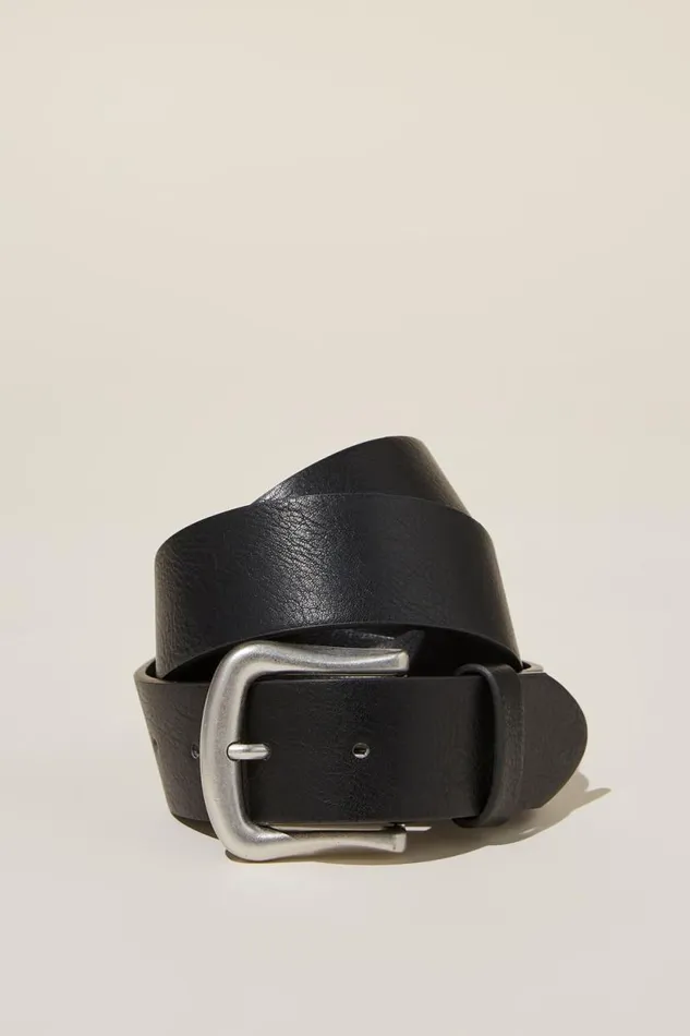 Classic Saddle Belt Blacksilver Women Cotton On Bags and Belts