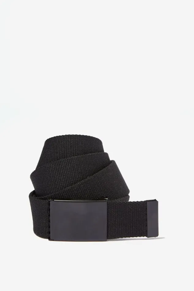 Clip Belt Blackmatte Black Men Cotton On Bags and Belts