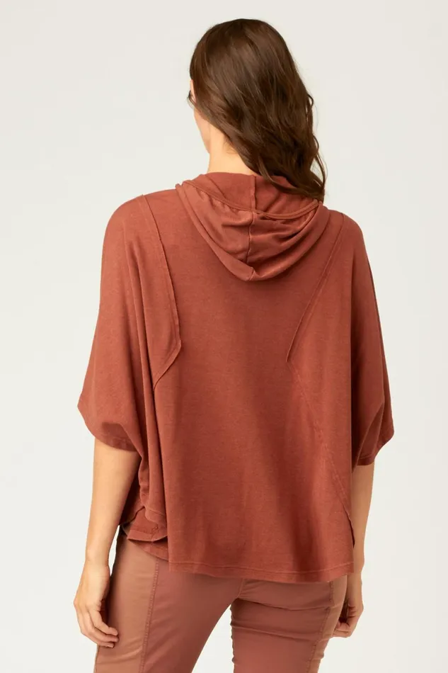Clothing CoverUps XCVI Alton Hooded Poncho Dark Nubuck