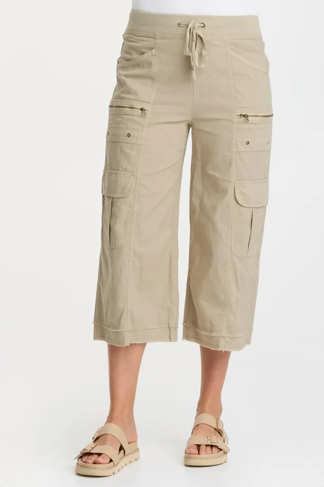 Clothing Crops XCVI Linen Birk Gaucho Pastel Rosemary