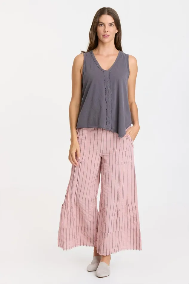 Clothing Crops XCVI Striped Ace Pant Lavender Suede