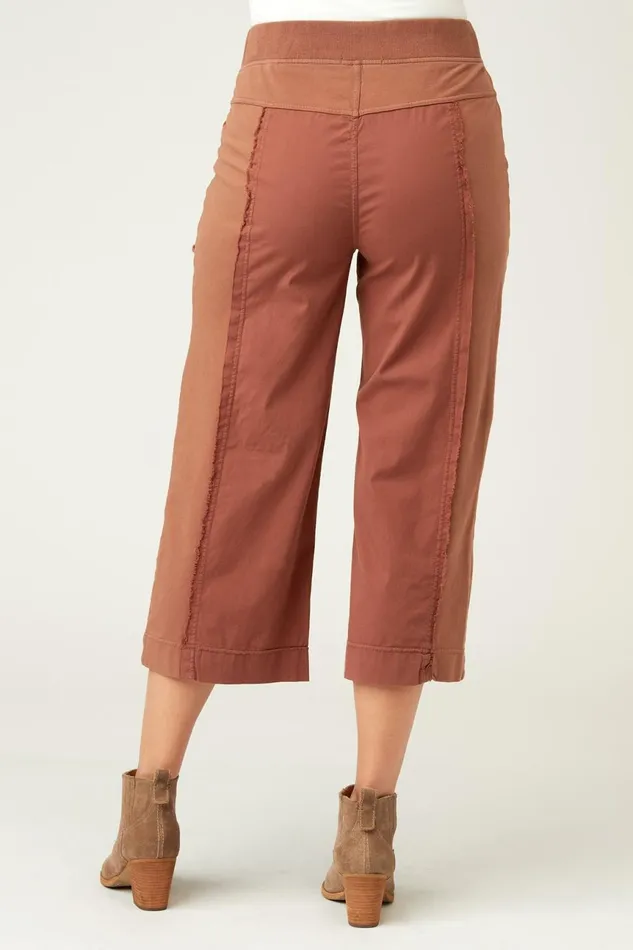 Clothing Crops XCVI Trumble Flare Crop Dark Nubuck