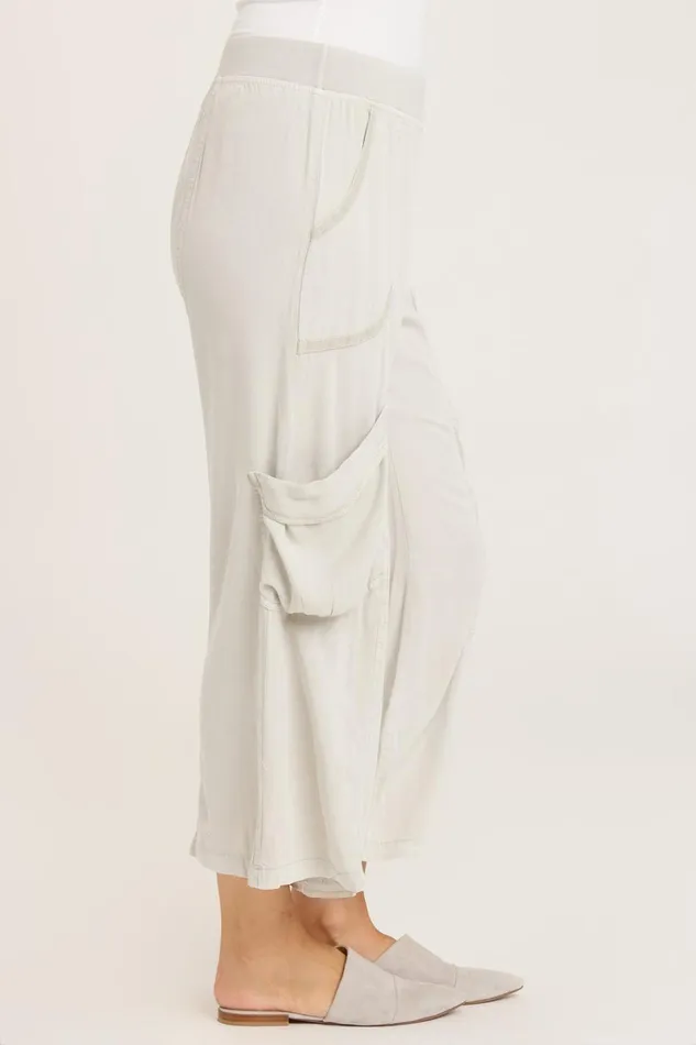 Clothing Crops XCVI Twill Faulkner Crop Whitecap Pigment