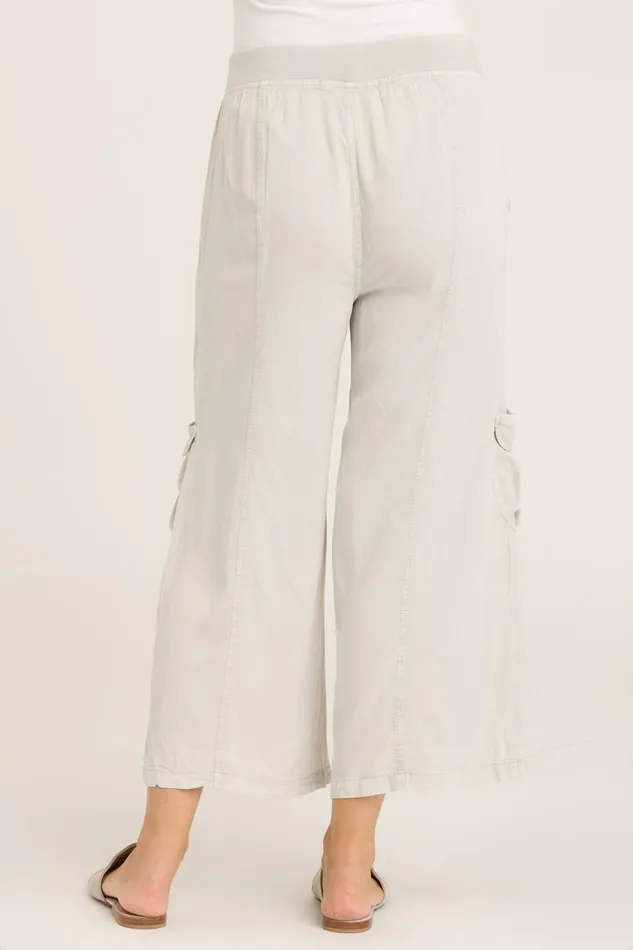Clothing Crops XCVI Twill Faulkner Crop Whitecap Pigment