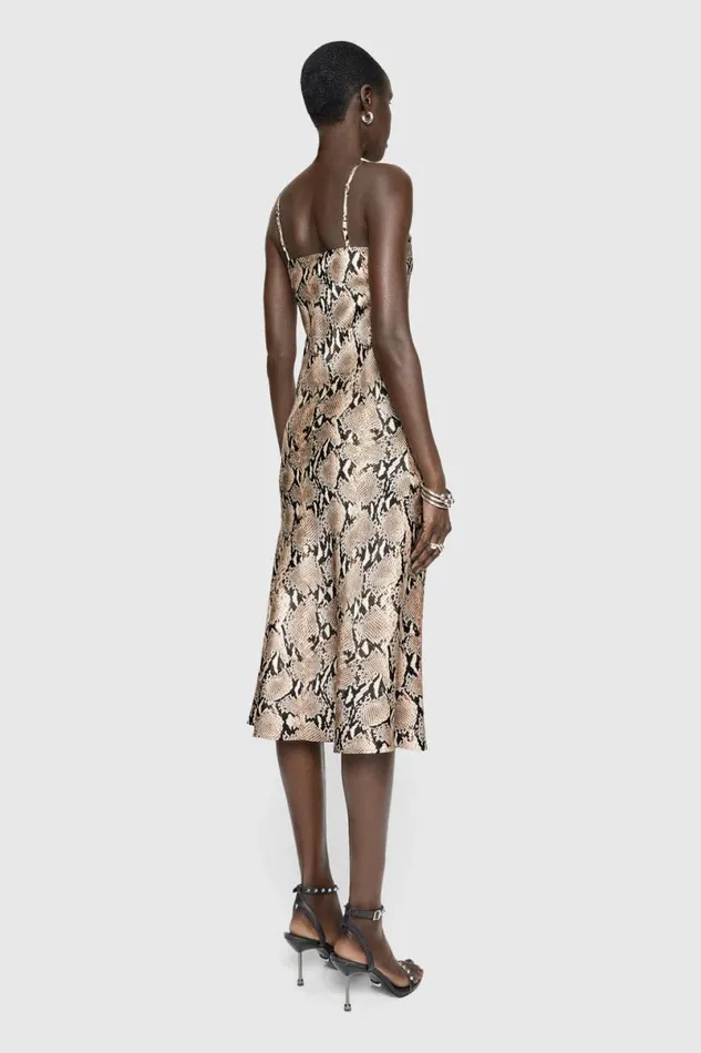 Clothing Dresses Rebecca Minkoff Verona Slip Dress Natural Python