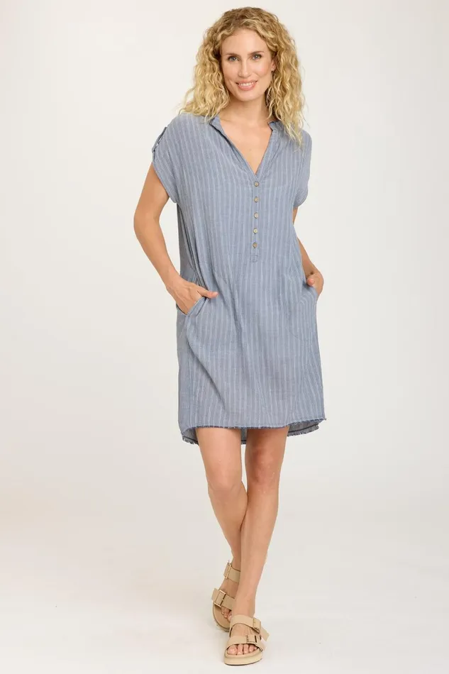 Clothing Dresses XCVI Tennille Shirt Dress Indigo