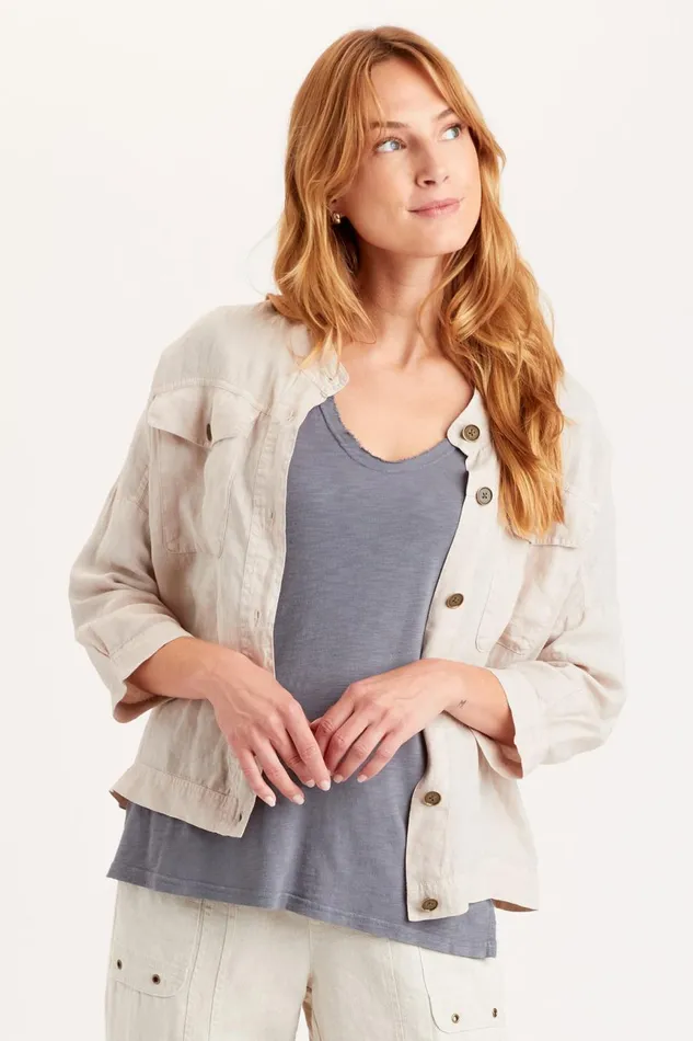 Clothing Jackets XCVI Colbert Star Jacket Cremini