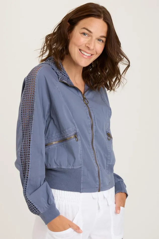 Clothing Jackets XCVI Gillian Bomber Hypnotic Pigment