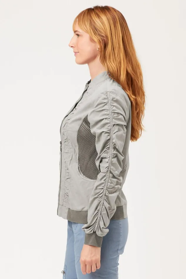 Clothing Jackets XCVI Orrick Bomber Grey Mist Pigment