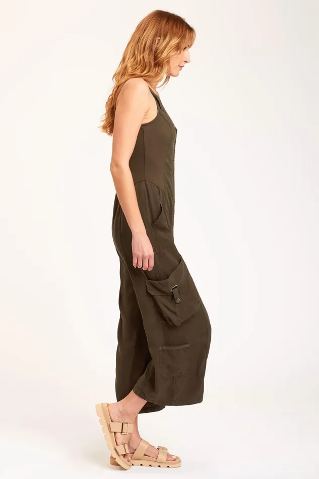 Clothing Jumpsuits XCVI Malcolm Crop Jumpsuit Deep Fern