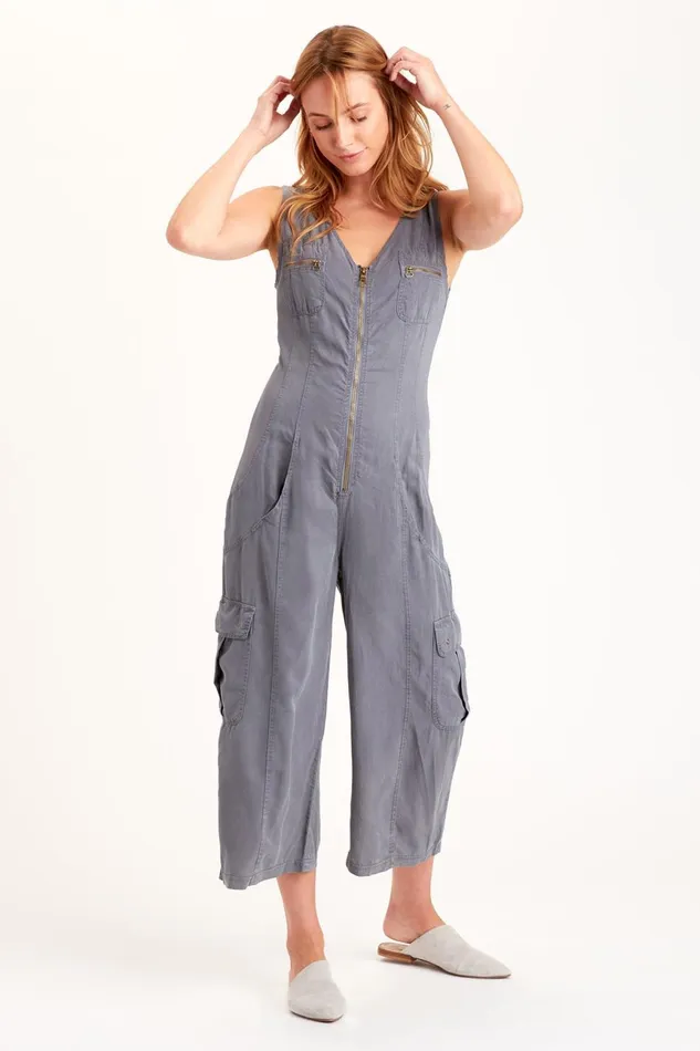 Clothing Jumpsuits XCVI Norris Crop Jumpsuit Black Pearl