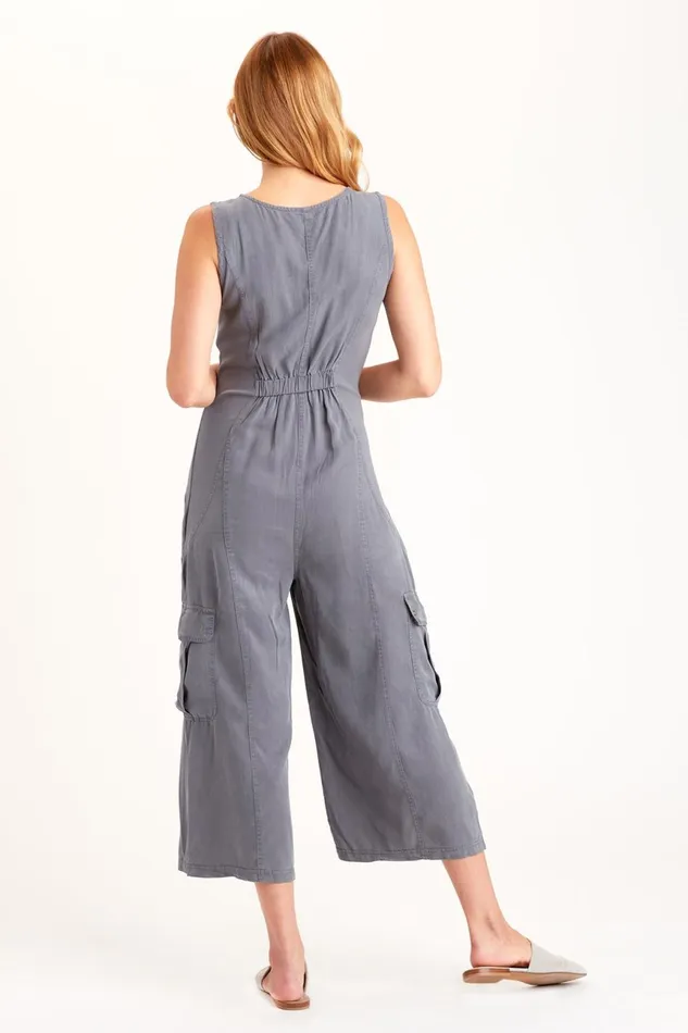 Clothing Jumpsuits XCVI Norris Crop Jumpsuit Black Pearl