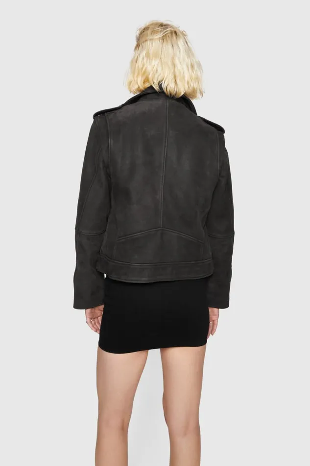 Clothing Leather Rebecca Minkoff Jett Moto Jacket Washed Black