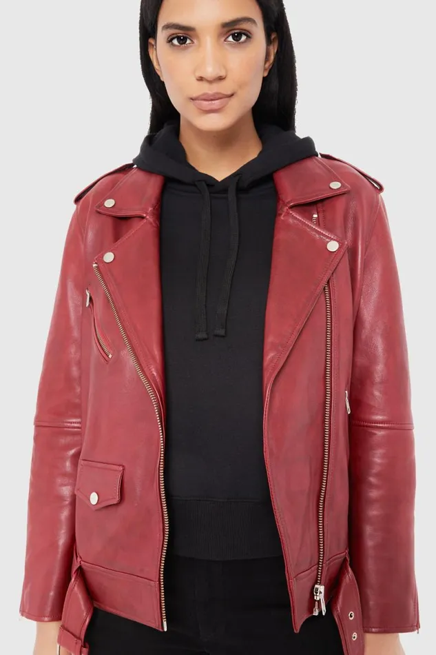 Clothing Leather Rebecca Minkoff Tabitha Moto Oxblood