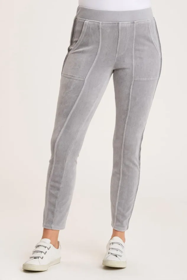 Clothing Leggings XCVI Rugby Stripe Gyles Legging Cotton Grey Pigment