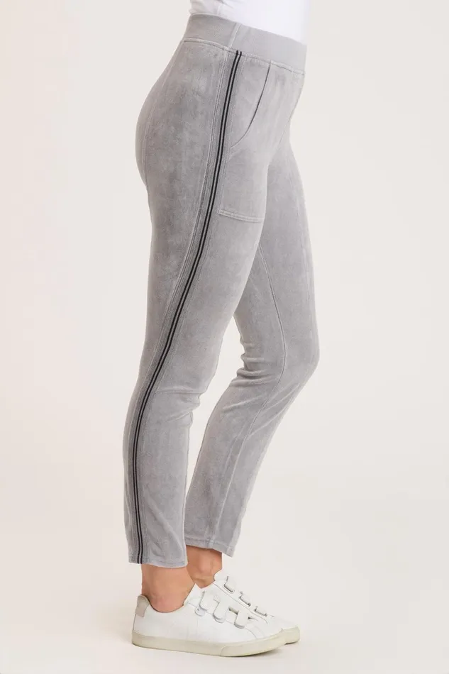 Clothing Leggings XCVI Rugby Stripe Gyles Legging Cotton Grey Pigment