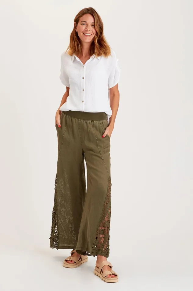 Clothing Pants XCVI Ismay Wide Leg Kombu Pigment