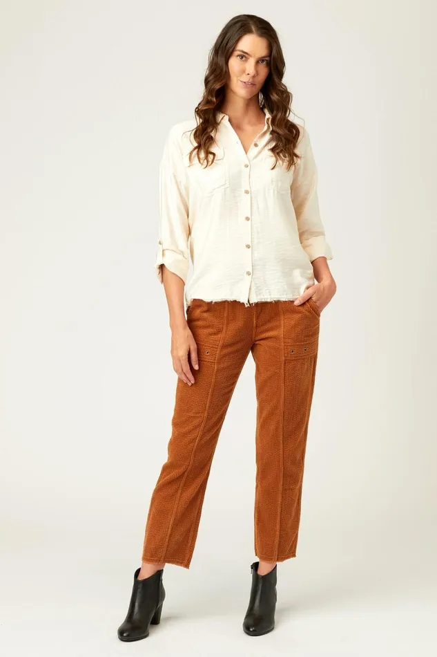 Clothing Pants XCVI Reeds Ankle Pant Pumpkin Spice Pigment