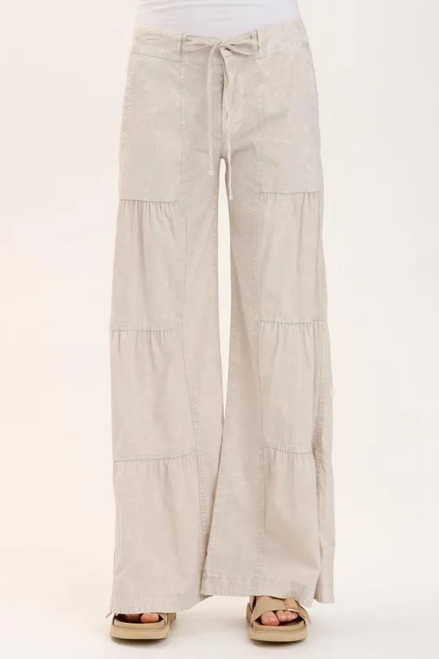 Clothing Pants XCVI Terraced Wide Leg Pant Feirie Wash Whitecap