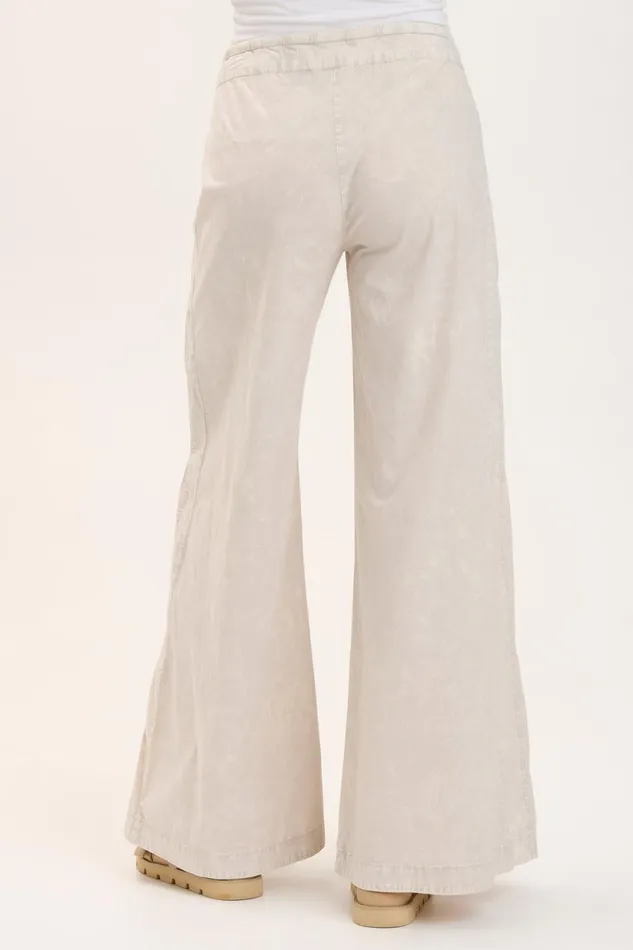 Clothing Pants XCVI Terraced Wide Leg Pant Feirie Wash Whitecap
