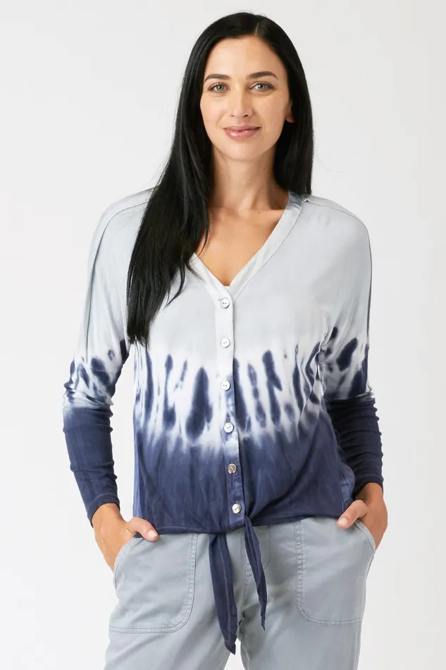 Clothing ShirtsBlouses XCVI Chaski Tie Top Chisel Wash Nacre
