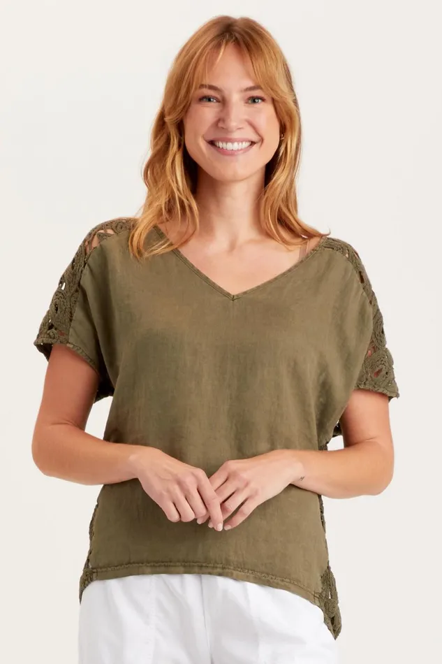 Clothing ShirtsBlouses XCVI Chastain Top Kombu Pigment