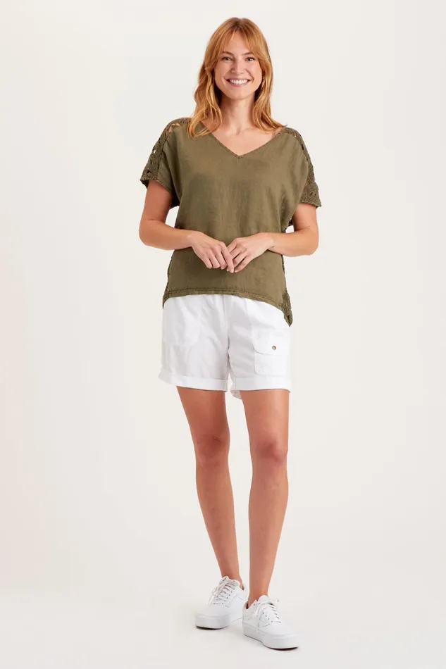 Clothing ShirtsBlouses XCVI Chastain Top Kombu Pigment