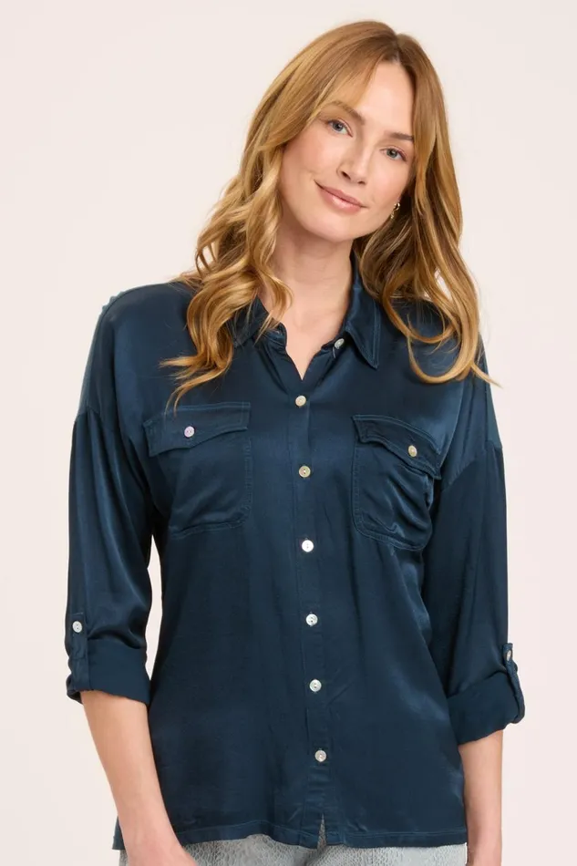 Clothing ShirtsBlouses XCVI Ludolf ButtonUp Sea Port