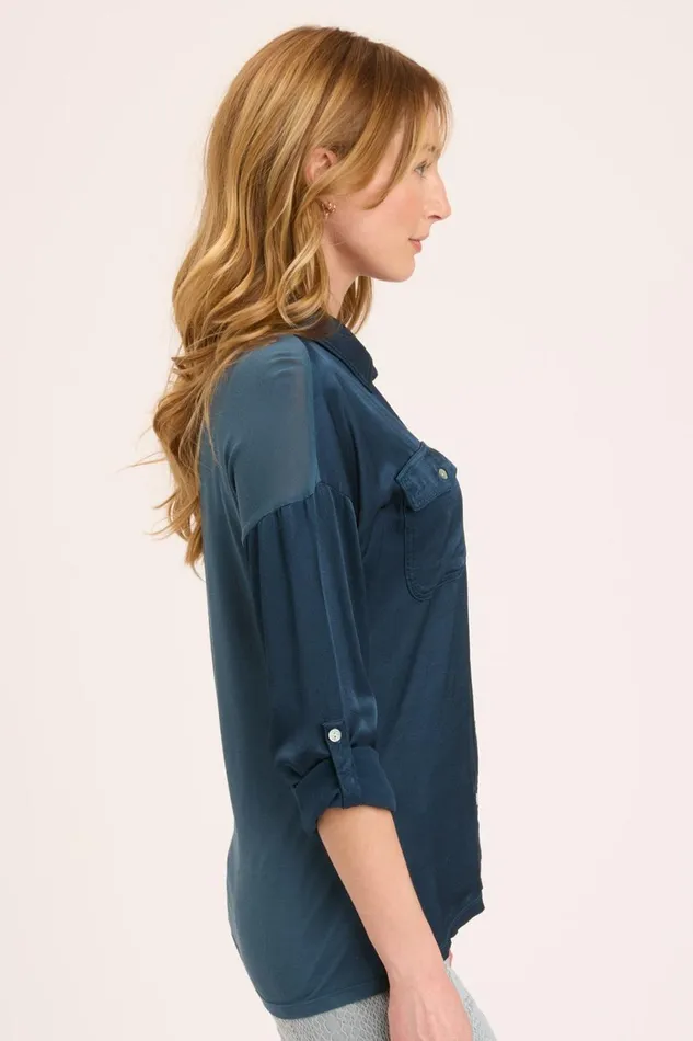 Clothing ShirtsBlouses XCVI Ludolf ButtonUp Sea Port