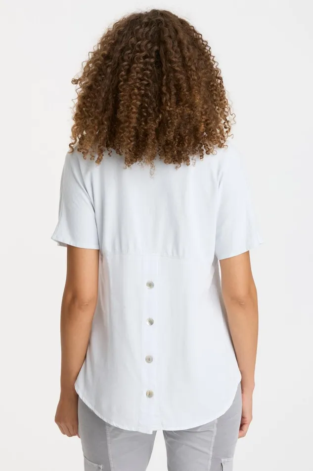 Clothing ShirtsBlouses XCVI Twill Clara Top Fantail Pigment