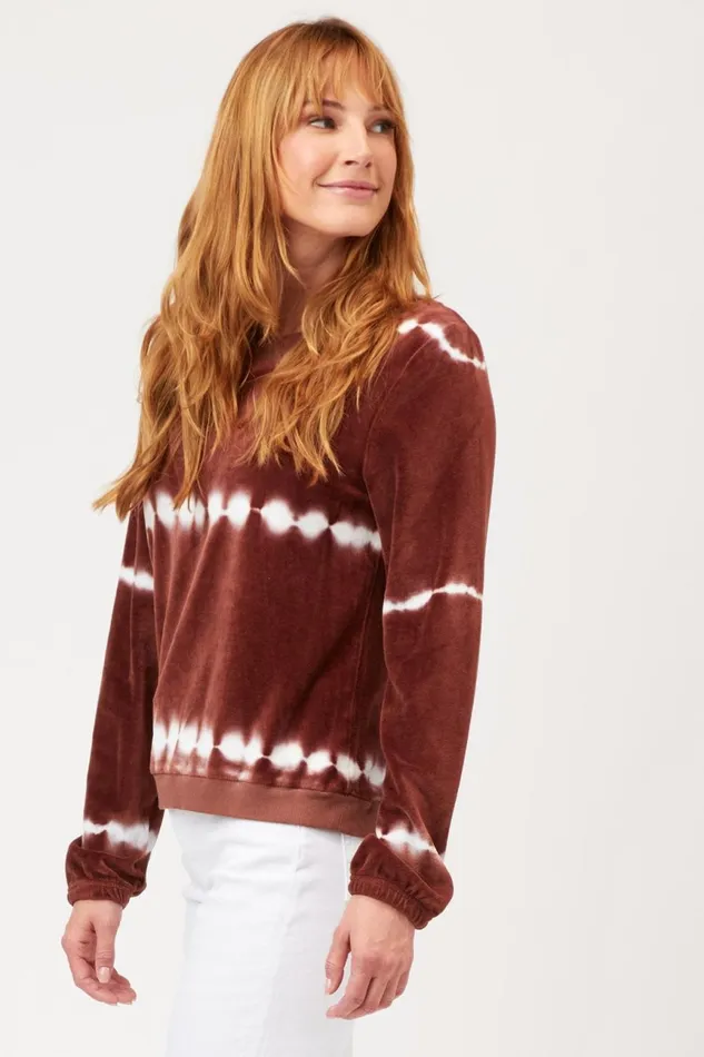 Clothing Sweatshirts XCVI Dakota Pullover Sequence Wash Ruddy
