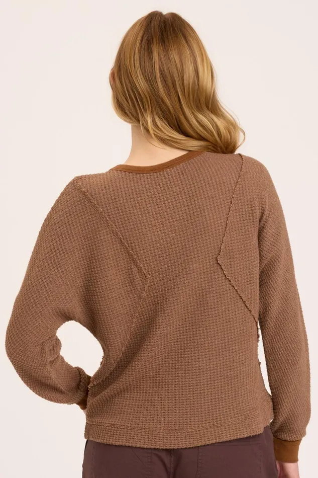 Clothing Sweatshirts XCVI Delsi Pullover Rufous Pigment