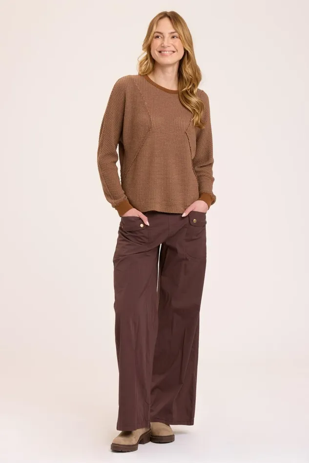 Clothing Sweatshirts XCVI Delsi Pullover Rufous Pigment