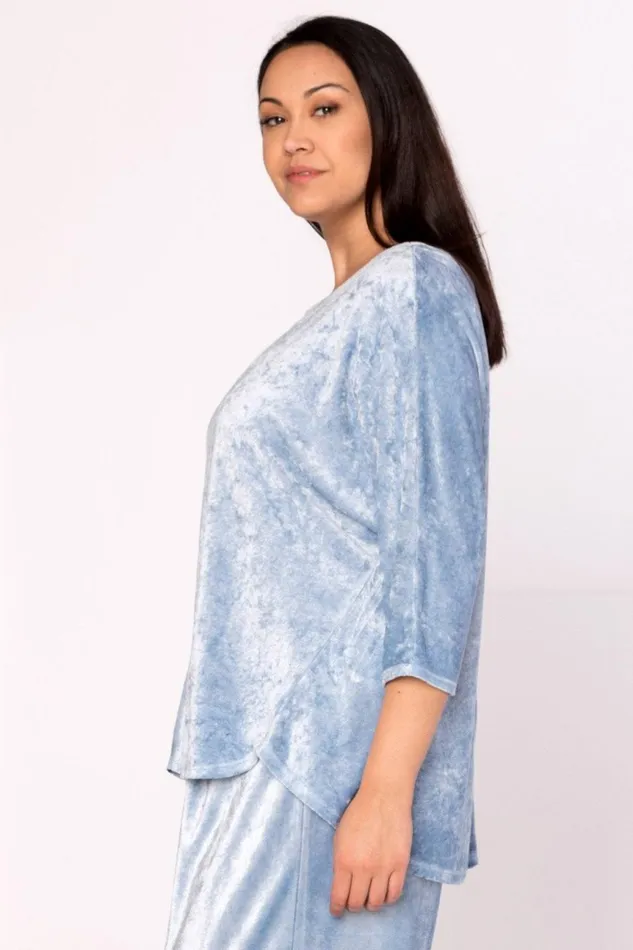 Clothing Sweatshirts XCVI Dona Top Cold Wash Blue