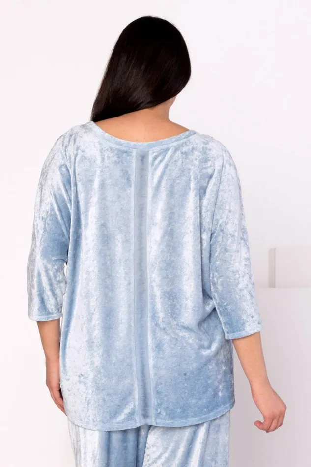 Clothing Sweatshirts XCVI Dona Top Cold Wash Blue