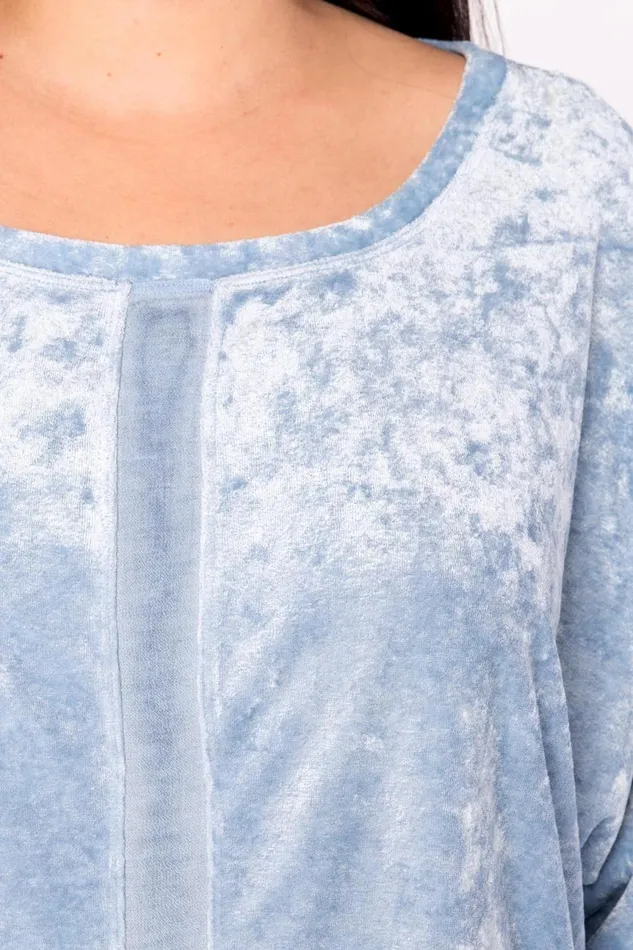 Clothing Sweatshirts XCVI Dona Top Cold Wash Blue