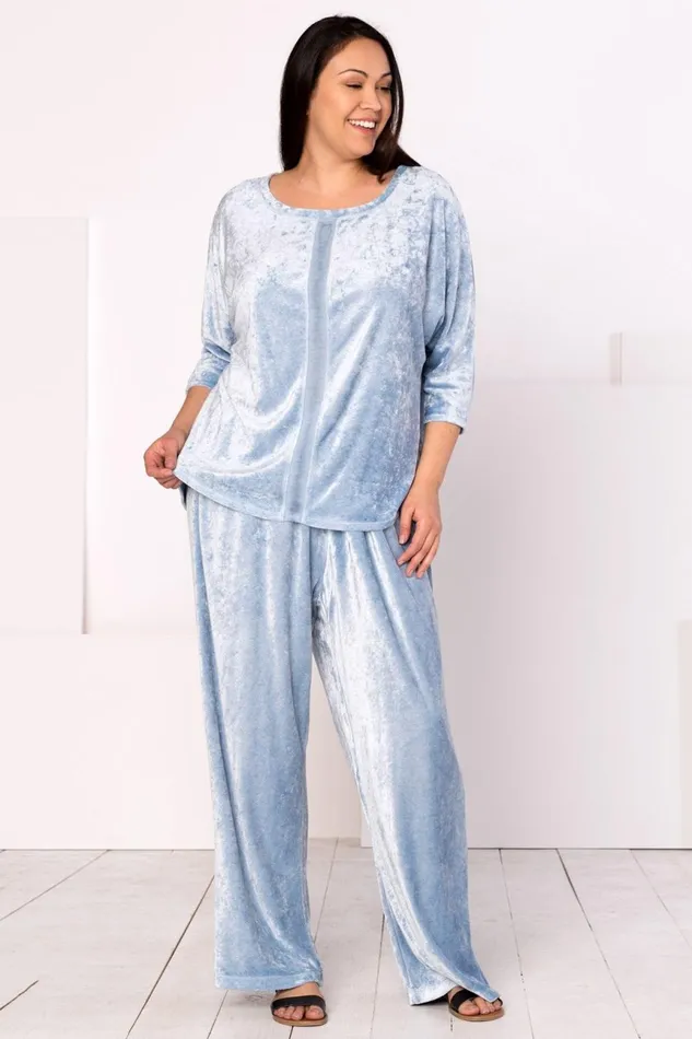 Clothing Sweatshirts XCVI Dona Top Cold Wash Blue