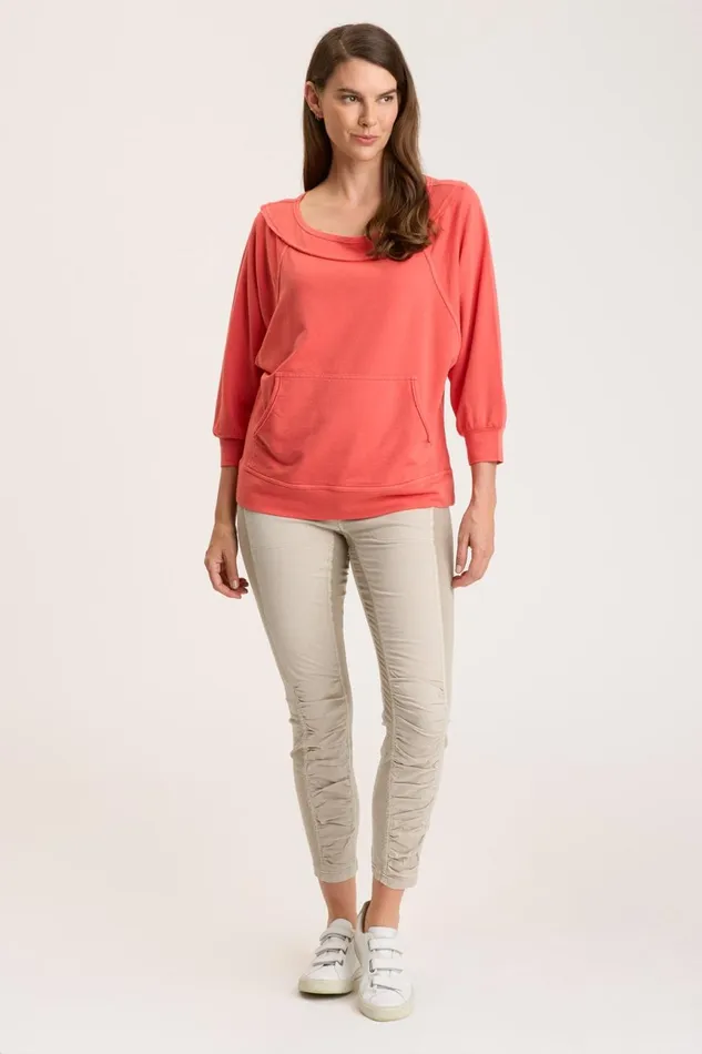 Clothing Sweatshirts XCVI Orville Pullover Grapefruit Pigment