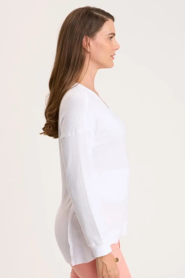 Clothing Sweatshirts XCVI Oxley VNeck White