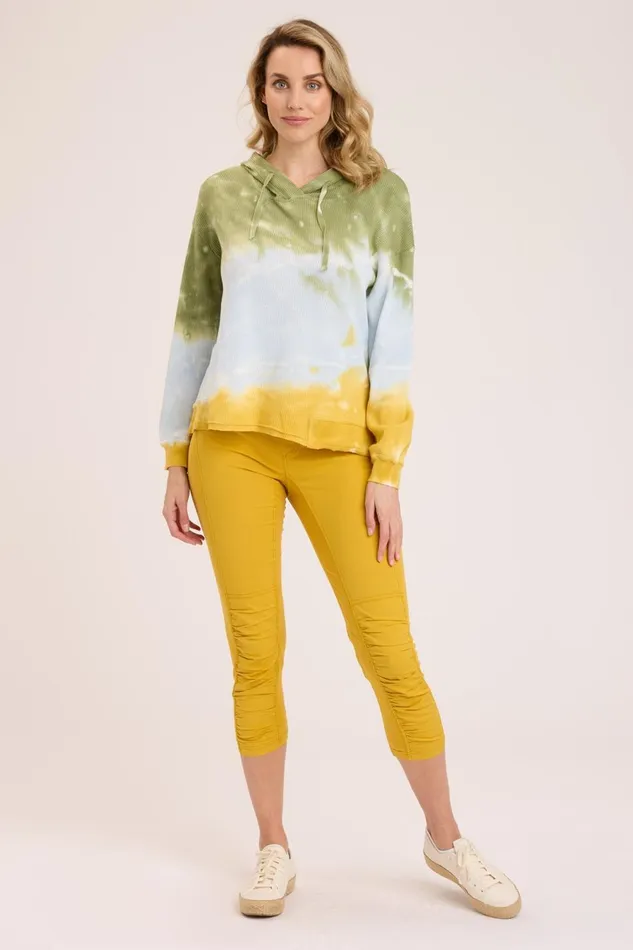 Clothing Sweatshirts XCVI Thermal Sidel Hoodie Riverine Wash Windrow
