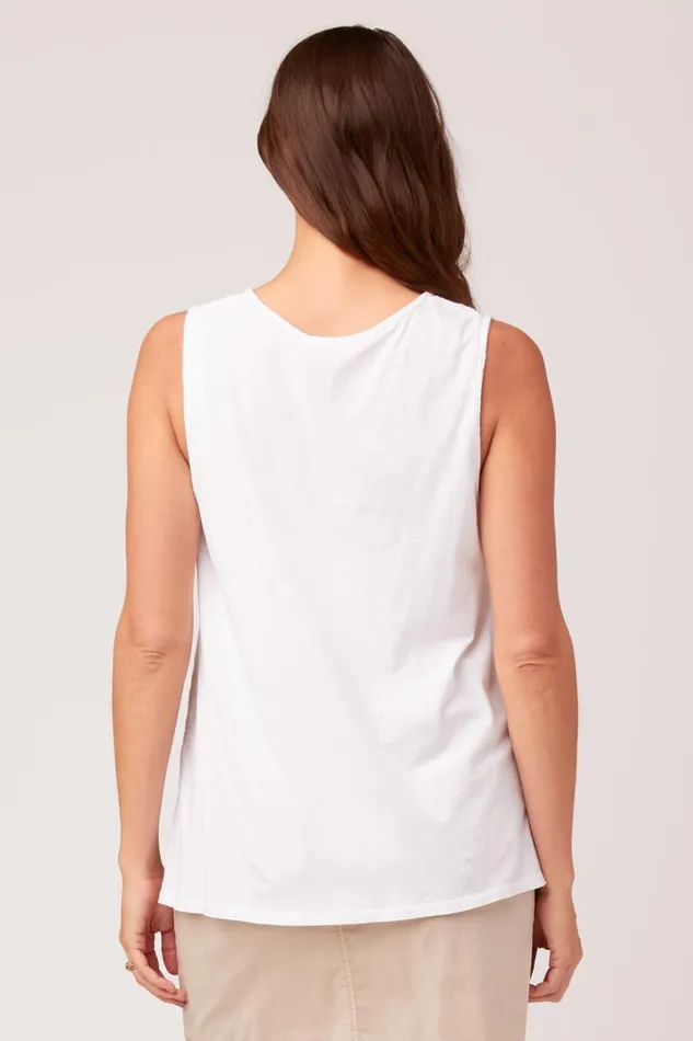 Clothing Tanks XCVI Gauze Minerva Tank White