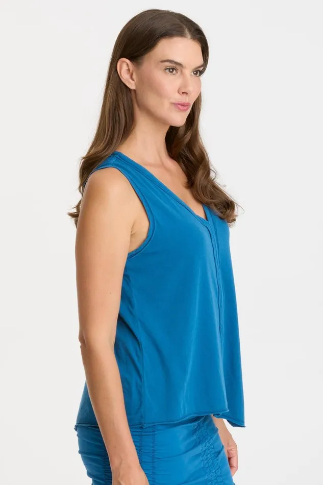 Clothing Tanks XCVI Lazzaro Tank 20 Poseidon Pigment